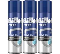 3 x 200ml Gillette Series Cleansing Shave Gel with Charcoal