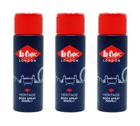 3 x 200ml Lee Cooper Deodorant Body Spray - Heritage