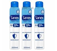 3 x 200ml Sanex Dermo EXTRA CONTROL Antiperspirant Deodorant body Spray