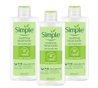 3 x 200mL | Simple Kind to Skin Soothing Face Toner 200ml | Alcohol Free | for All Types Skin | 3 Pack
