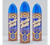 3 x 225ml NON SILICONE LEATHER Polish, Silk Shine & Conditioner with Beeswax, Non-Silicone Formula Emollients for Leather Sofas, Handbags, Footwear, Car Seats, Furniture(675ml)