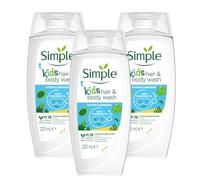 3 x 225ml | Simple Kind to Skin Hypoallergenic Kids Hair & Body Wash 225mL | with Chamomile Oil | Suitable for Sensitive Skin | Click Customise Now for More Multipack Option|