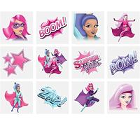 3 X 24 x Girls SUPER HERO Temporary Tattoos Children's Birthday Loot Party Bag Filler