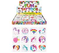3 X 24 x Girls UNICORN Temporary Tattoos Children's Birthday Party Bag Filler