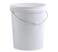 3 X 25 LITRE PLASTIC BUCKETS WITH LID & METAL HANDLE ARM, DURABLE, GLOSSED, HARD WEARING BUCKET