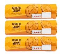 3 x 250g Ginger Snaps, Traditional Biscuits with Light Brown Sugar for a Caramelised Flavour - 750g