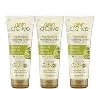 3 x 250ml Dalan d'Olive Hand & Body Cream Vegan 90% Natural No Silicone Dry Skin