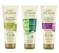 3 x 250ml Dalan D'Olive OLIVE OIL + ALOE VERA + GREAPESEED Hand & Body Cream