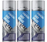 3 x 250ML Easy Grease Aerosol Spray Lubricant Can Motorbike Car