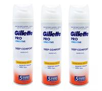 3 x 250ml Gillette Pro Sensitive Deep Comfort Shave Foam with Eucalyptus Oil
