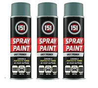 3 x 250ML Multi Surface Aerosol Spray Paint Wood Metal Brick Paint - Grey Primer