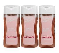 3 x 250ml Reebok Shower Gel for Women - Activate Your Senses