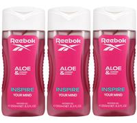 3 x 250ml Reebok Shower Gel for Women - Inspire your mind