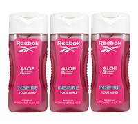 3 x 250ml Reebok Shower Gel for Women - Inspire your mind