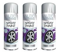 3 X 250Ml Silver Alloy Wheel Spray Paint Restorer Car Bike Auto Satin