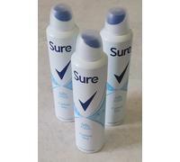 3 X Sure Womens Cotton Dry Anti Perspirant Deodorant 250ml