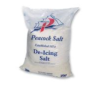 White De-Icing Rock Salt Gritting Snow Ice Driveways Paths Car Parks Winter 25kg