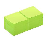 3 x 3 Inch Fluorescent Sticky Notes, 12 Pack Colorful Self-Stick Note Pads 100 Sheets/Pad Memo Post for Home Office Business, Red(Green)