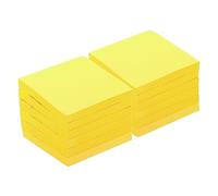 3 x 3 Inch Fluorescent Sticky Notes, 12 Pack Colorful Self-Stick Note Pads 100 Sheets/Pad Memo Post for Home Office Business, Red(Yellow)