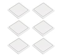 3 x 3 Inch Sticky Notes with Border, 6 Pack Self-Stick Note Pads 80 Sheets/Pad Adhesive Memo Post for Home Office Business, White
