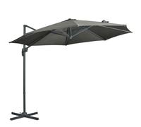 3 x 3(m) Cantilever Parasol Garden Umbrella with Cross Base Grey