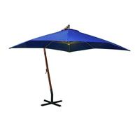3 x 3 m Garden Parasol Wooden Pole Folding Umbrella Cantilever Sun Shade Canopy