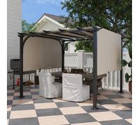 Outsunny Outdoor Retractable Pergola Garden Sun Shade Patio Canopy Shelter