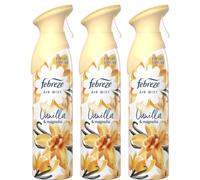 3 X 300 ml Febreze Air Effects Air Freshener Can Spray - Vanilla Latte