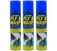 3 x 300ml Fly & Wasp Flying Insect Killer Spray Advanced Formula Kills Flies Wasp Midges Mosquito Fast Acting