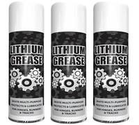 3 x 300ml Lithium Easy Grease Spray Can Aerosol White Multi Purpose Protects & Lubricates