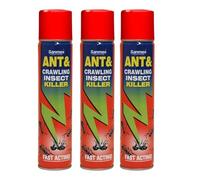 3 x 300ml Sanmex Ant & Insect Killer, Fast Acting and Effective Against Ants, Cockroaches, and Other Crawling Insects Spray(900ml)