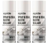 3 x 300mlSpray & Seal Leak Stop Roof Gutter Pipes Windows White Mastic