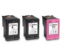 3 x 303XL Black and Colour Refilled Ink Cartridges For HP 6220 7220e 7224e 7900e 7920e 7924e 6200 6230 6232 6234 6255 7100 7120 7130 7132 7134 7155 7800 7820 7830 7832 7855