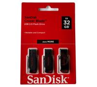 3 x 32GB SanDisk Cruzer Blade Memory USB Stick Pen Thumb Flash Drive