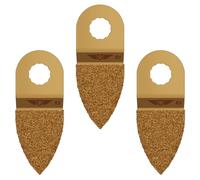 3 x 35mm TopsTools RVCRMT_3 Carbide 13mm HEX Fitting Triangle Finger Rasp Blades Compatible with Draper MT250A 23038, MT250 31328, Wickes 235510, Renovator Multitool Multi Tool Accessories