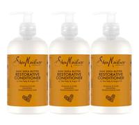 3 x 384ml Shea Moisture Restorative Conditioner (Raw Shea Butter, Sea Kelp & Argan Oil)