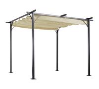 3 X 3M Metal Pergola With Retractable Roof