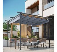 3 x 3M Metal Pergola with Retractable Roof