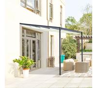 3 x 3M Outdoor Pergola Retractable Canopy Wall Mounted Gazebo Patio Shelter Sun Shade