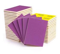 3 x 4 Inch Hook and Loop Sanding Sponge Purple Alumina Abrasive Sanding Pads Flexible Softback 150/180/220/320/400 Grit Wet or Dry Sand Paper Reusable Hand Sanding Block for Wood Metal Drywall, 20Pcs