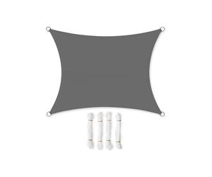 3 x 4 m Sun Shade Sail Smoky Grey