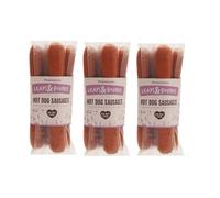 3 X 4 PACK LEAPS & BOUNDS DELICIOUS PORK & CHICKEN HOT DOG SAUSAGES RE