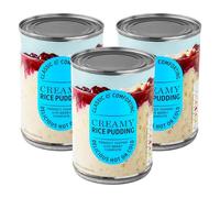 3 x 400g Premium Tinned Creamy Rice Pudding, Ready To Eat, Serve Hot or Cold, Made with British Milk, 1200g