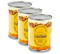3 x 400g Premium Tinned Silky Smooth Ready To Use Custard, Perfect with Hot Desserts & Puddings, 1200g