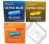 3 X 400mg high Strength Tablets Ultra Blue, Max & Gold Bundle - 100% Natural - Stamina, Endurance & Drive Support for Men, Maca, Ginseng & More