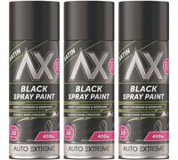 3 x 400ml Aerosol Spray Paint Satin Van Bike Metal Wood Plastic
