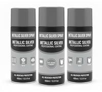 3 x 400ml Multi Purpose Spray Paint Aerosol Wood Metal Brick - Grey Primer by Leap Horse