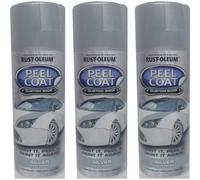 3 x 400ml RustOleum Peel Peelable Coat Silver Matt Finish Spray Paint