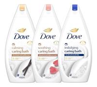 3 x 450mL | Dove Caring Bath Moisturising Cream | Bath Soak Bubble Bath | Calming, Soothing, Indulging