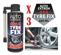 3 x 450ml LARGE QUICK FIX CAR EMERGENCY 4X4 TYRE PUNCTURE REPAIR KIT